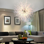 Elegant Gold Crystal Dandelion Chandelier with LED Lights