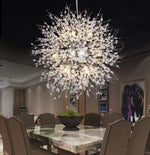 Elegant Gold Crystal Dandelion Chandelier with LED Lights