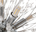 Elegant Gold Crystal Dandelion Chandelier with LED Lights