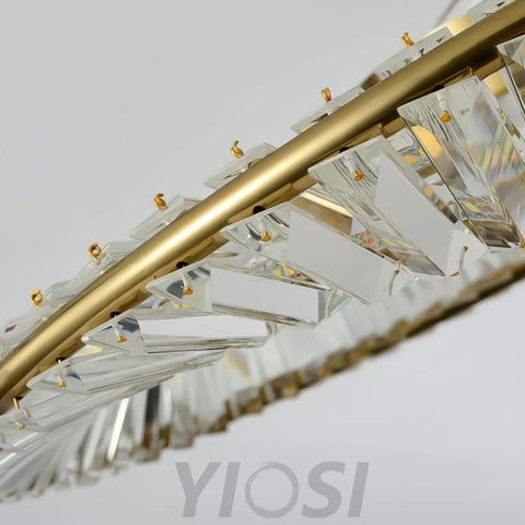 Crystal Ring Ceiling Lamp - Crystals, Semi Flush Mounts-1-Yiosilamp