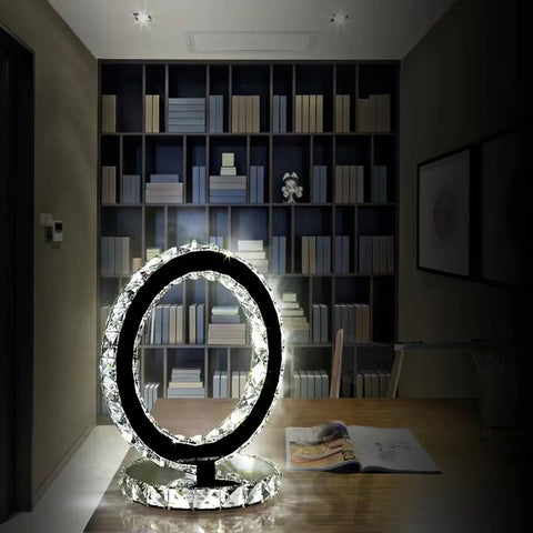 Crystal Rings Table Lamp ∅ 8.3″ - Circle-1-Yiosilamp