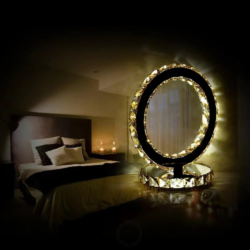 Crystal Rings Table Lamp ∅ 8.3″ - Circle-1-Yiosilamp