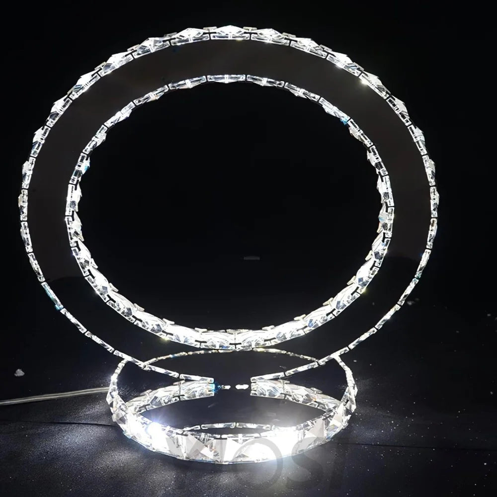 Crystal Rings Table Lamp ∅ 8.3″ - Circle-1-Yiosilamp