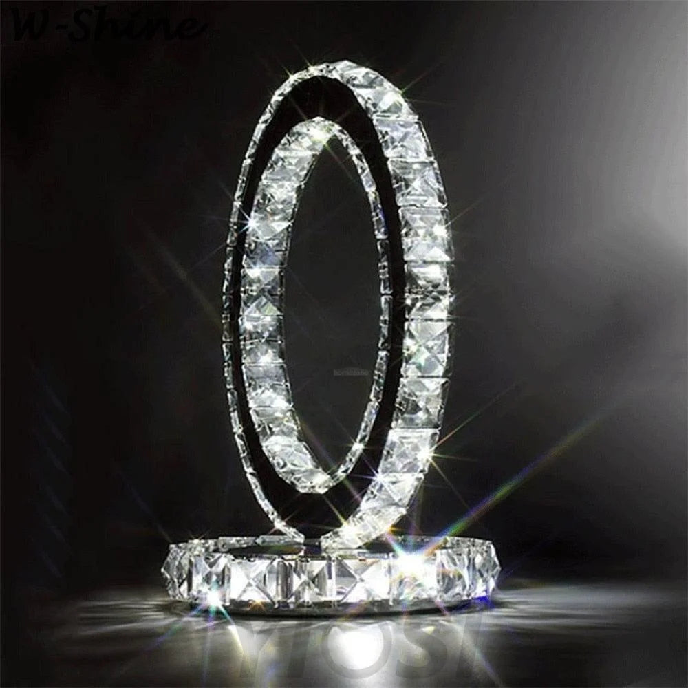 Crystal Rings Table Lamp ∅ 8.3″ - Circle-1-Yiosilamp