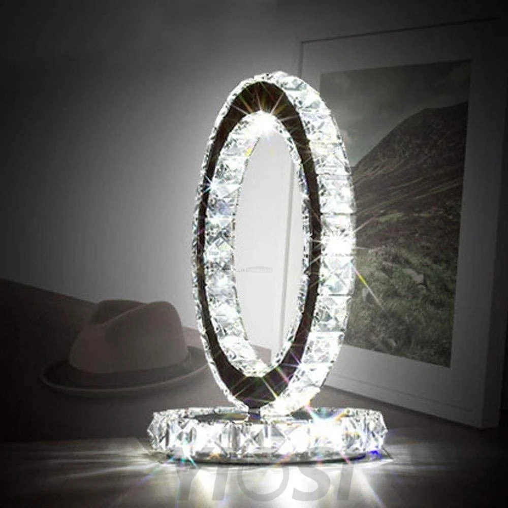 Crystal Rings Table Lamp ∅ 8.3″ - Circle-1-Yiosilamp