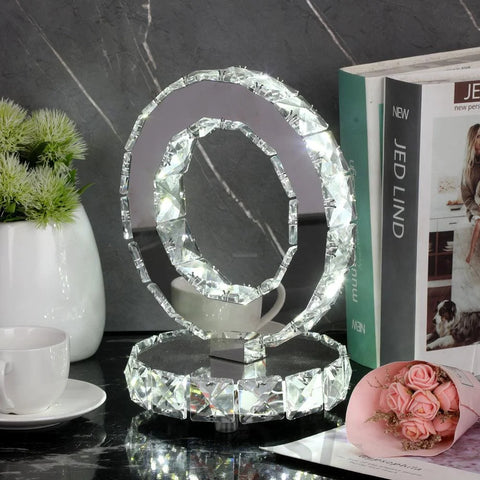 Crystal Rings Table Lamp ∅ 8.3″ - Circle-1-Yiosilamp