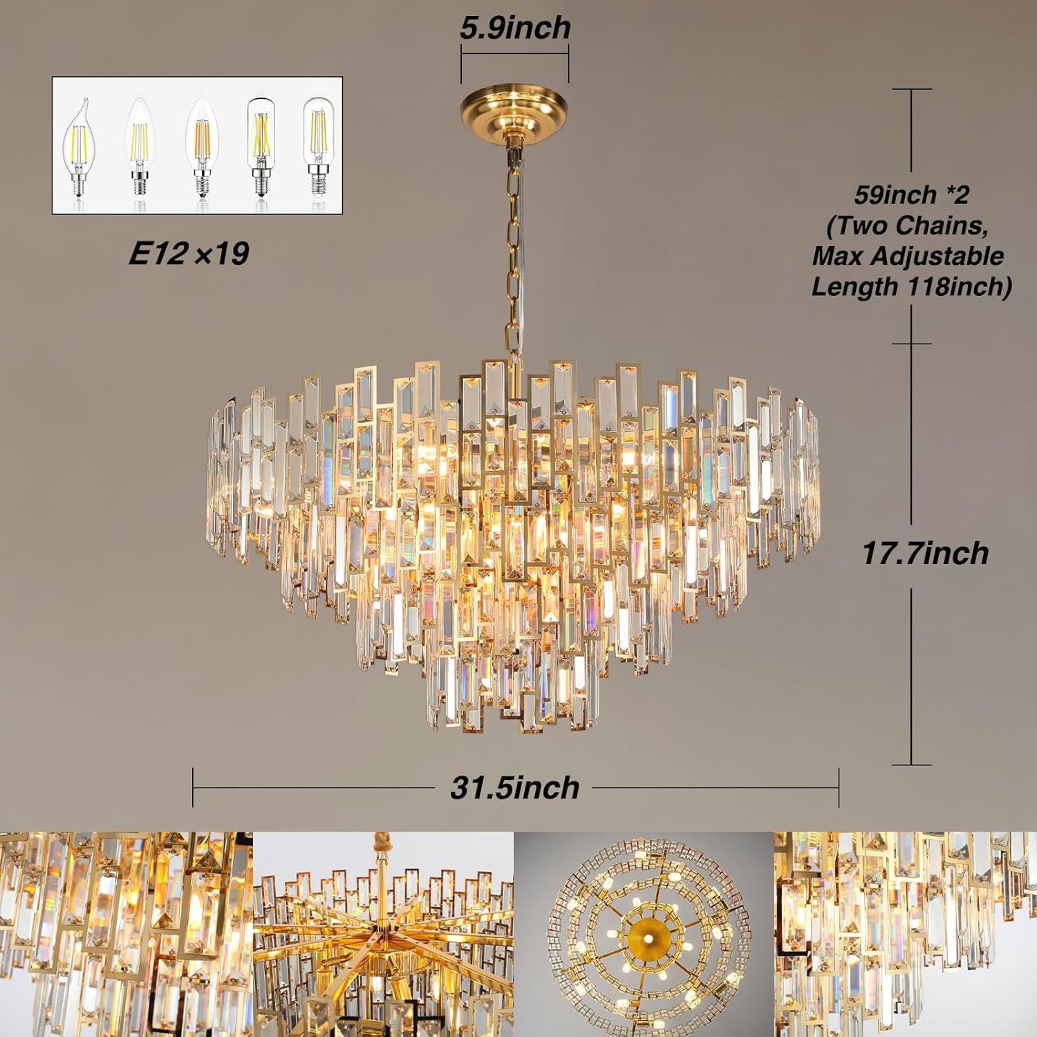 Crystal Round Chandelier