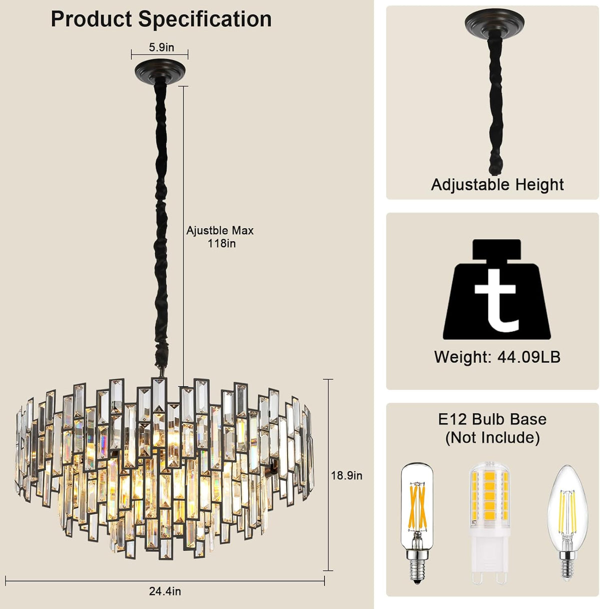Crystal Round Chandelier