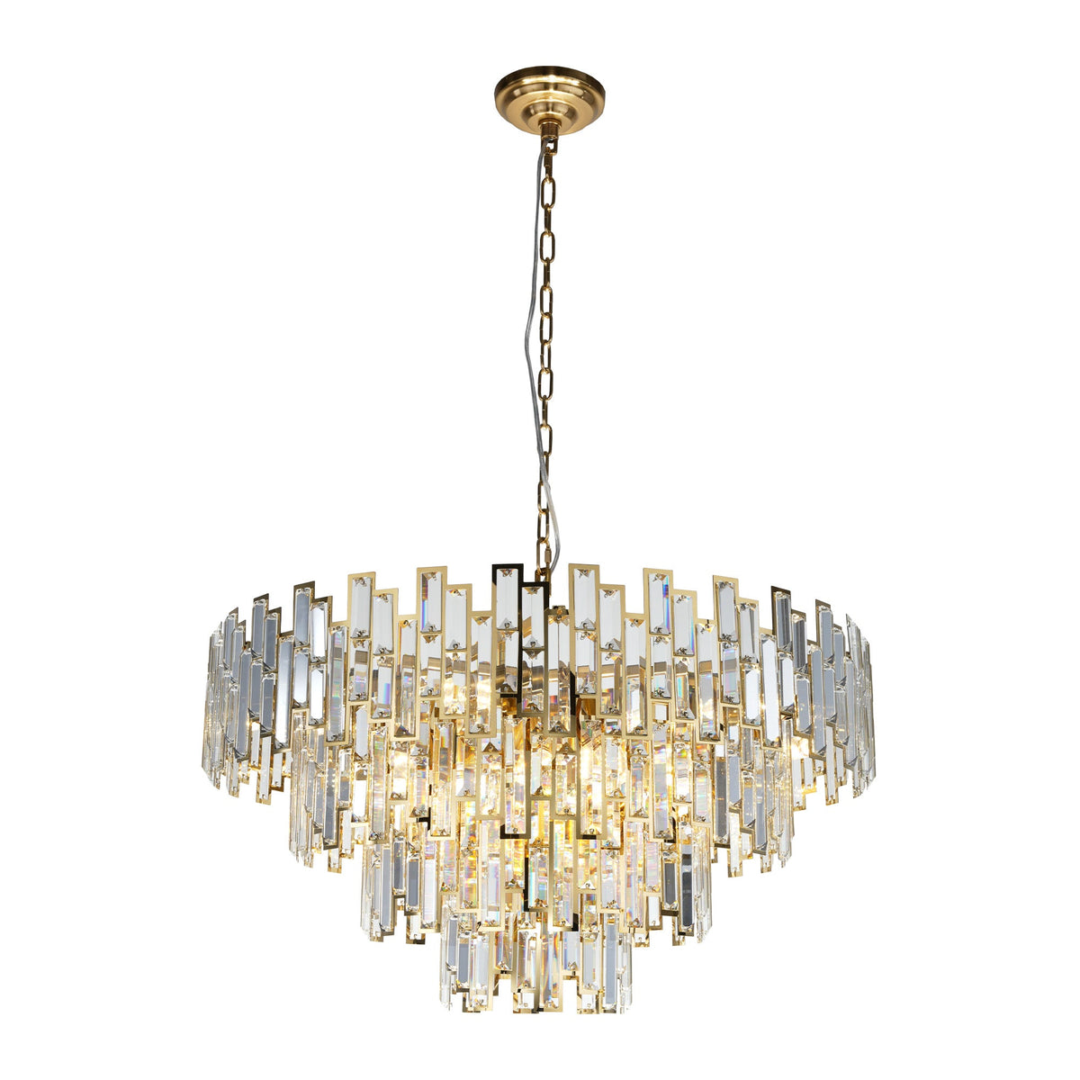 Crystal Round Chandelier Gold / 31.5inch