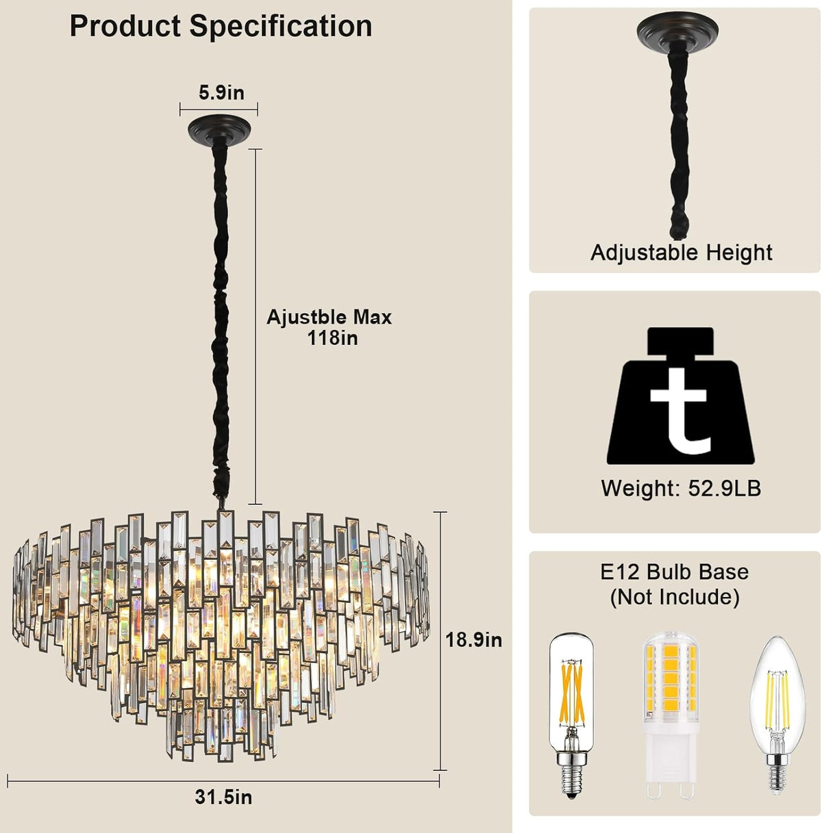 Crystal Round Chandelier