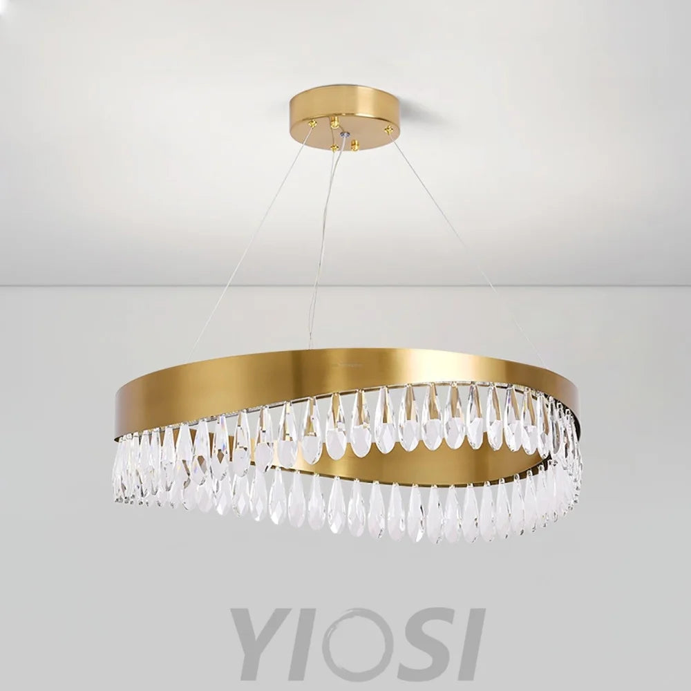 Crystal Sticks Round Chandelier - Yiosilamp