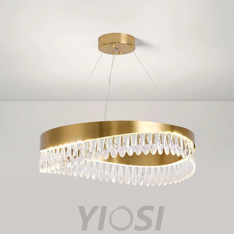 Crystal Sticks Round Chandelier - Yiosilamp