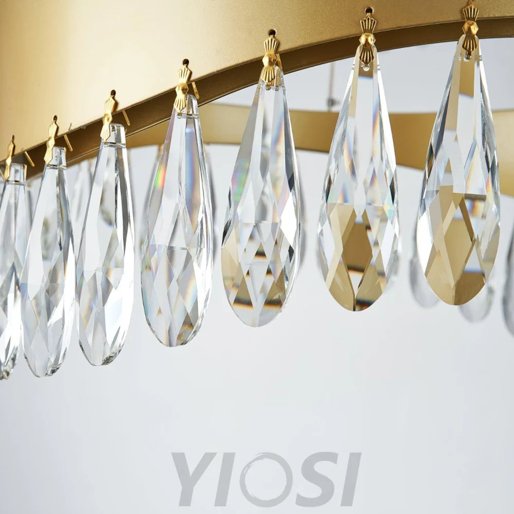 Crystal Sticks Round Chandelier - Yiosilamp