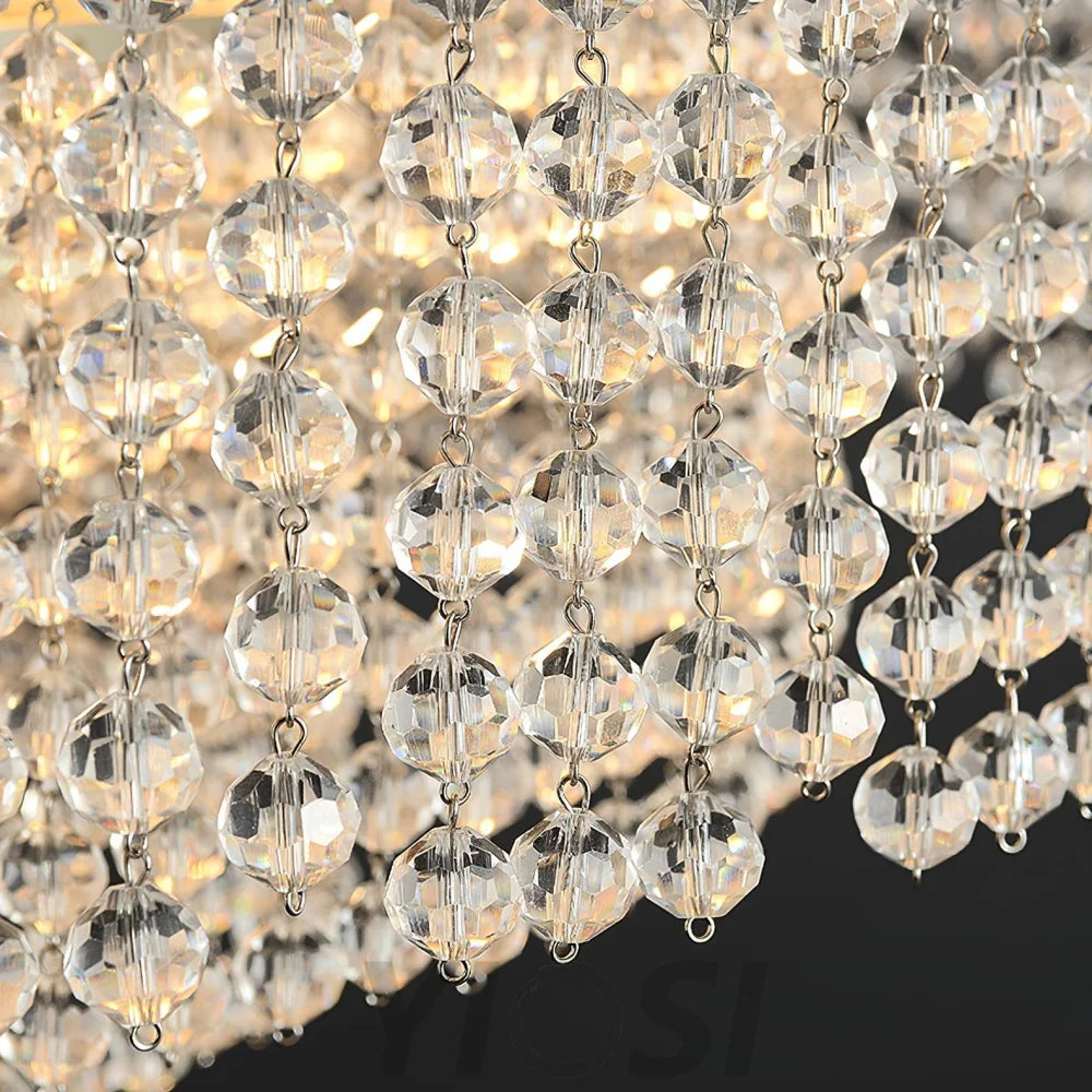 Crystal Waterfall Wall Light W 9.3″ - Tassel-1-Yiosilamp