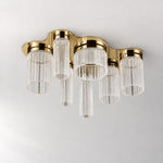 Crystalia Modern Crystal Flush Mount Ceiling Light – lights off