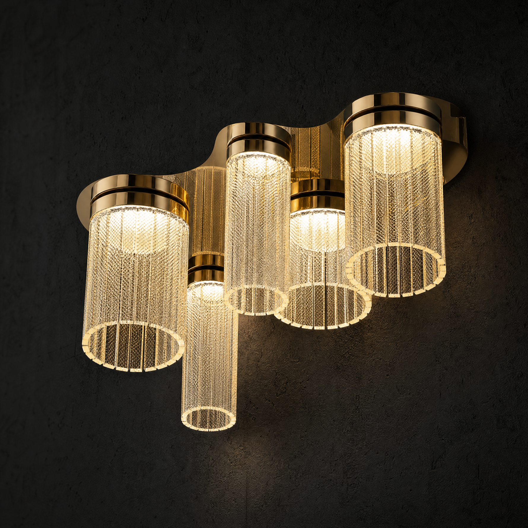 Crystalia Modern Crystal Flush Mount Ceiling Light - main