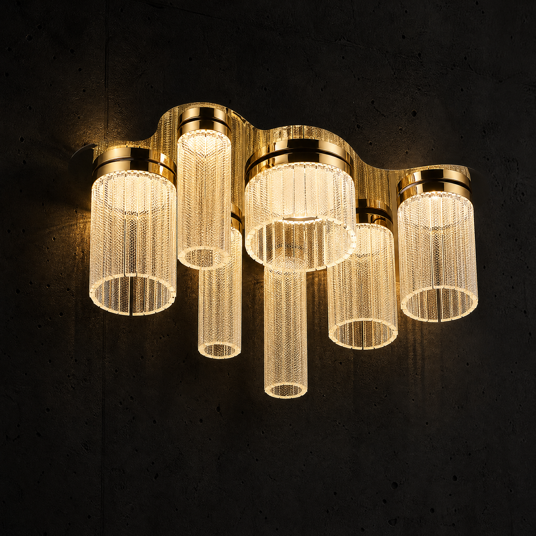 Crystalia Modern Crystal Flush Mount Ceiling Light - main