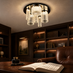 Crystalia Modern Crystal Flush Mount Ceiling Light