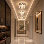 Crystalia Modern Crystal Flush Mount Ceiling Light