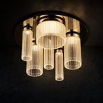 Crystalia Modern Crystal Flush Mount Ceiling Light - main
