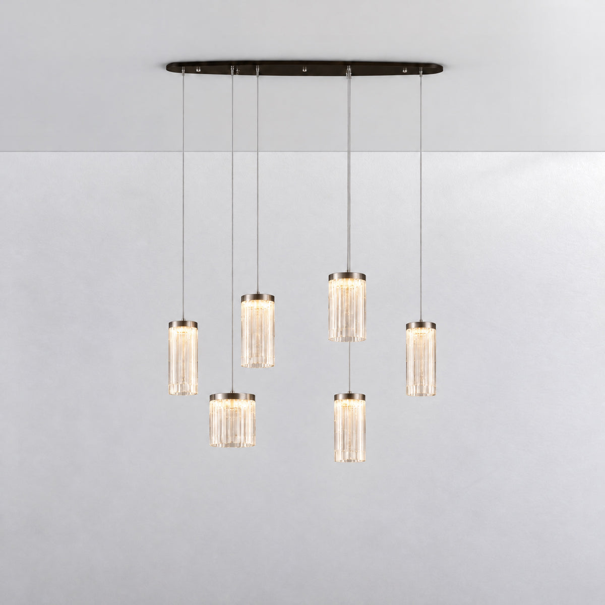 Crystalia Modern Linear Dining Pendant Light