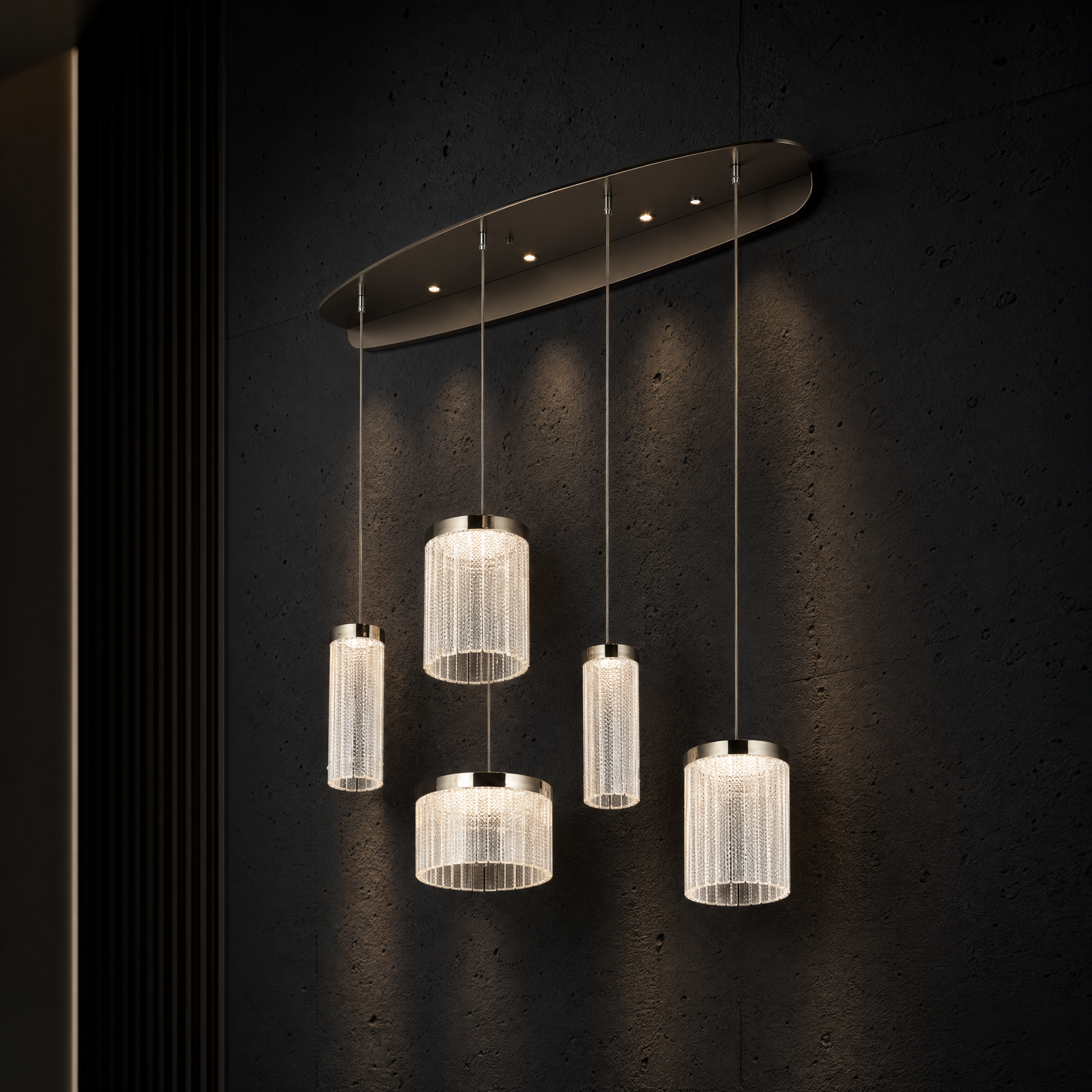 Crystalia Modern Linear Dining Pendant Light - main