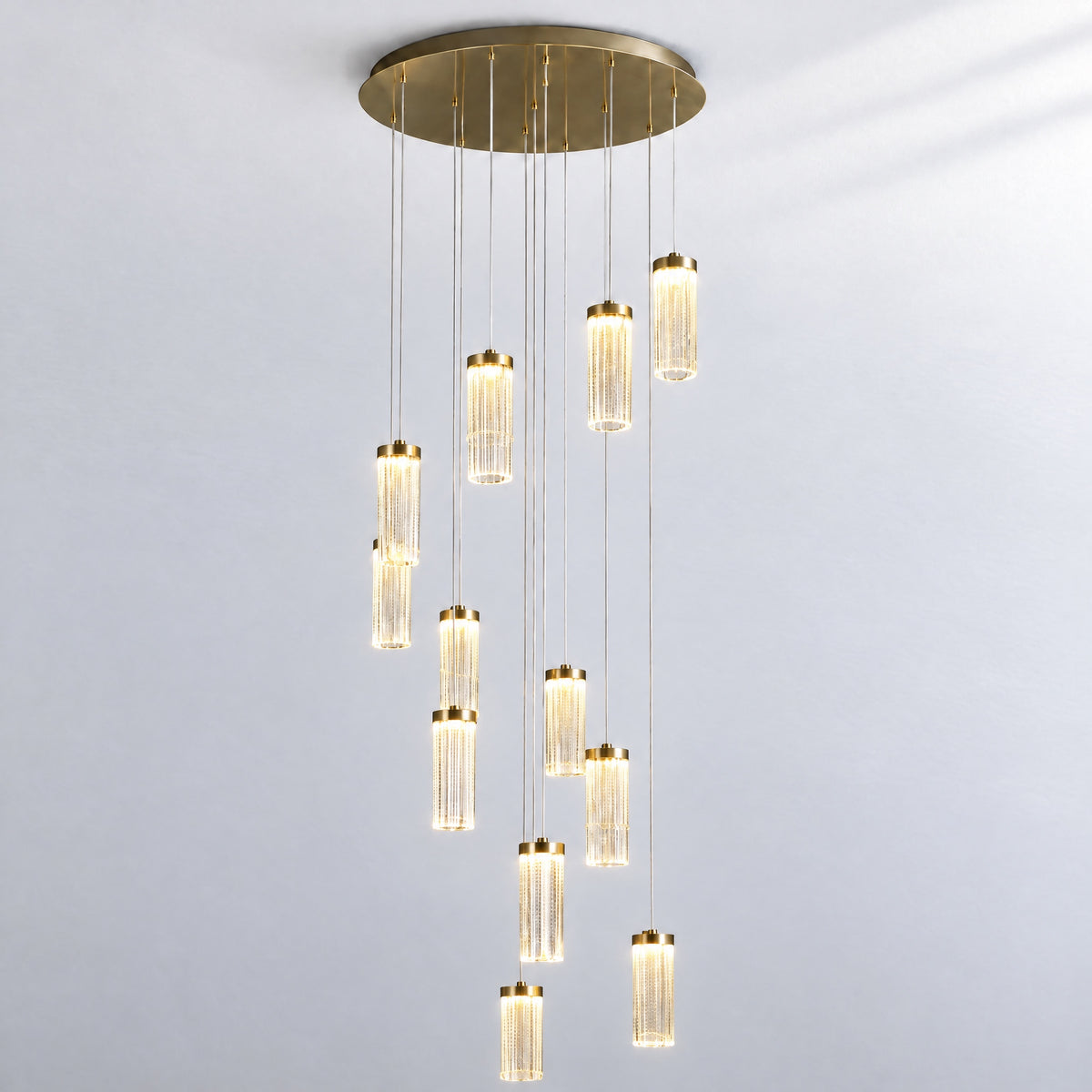 Crystalia Modern Multi-Tier Cluster Chandelier