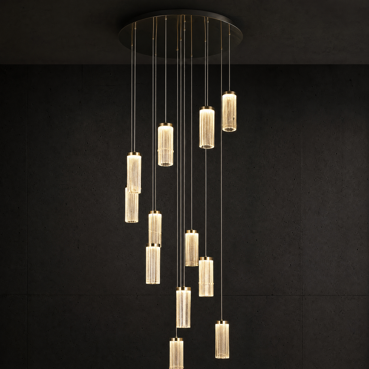 Crystalia Modern Multi-Tier Cluster Chandelier - main