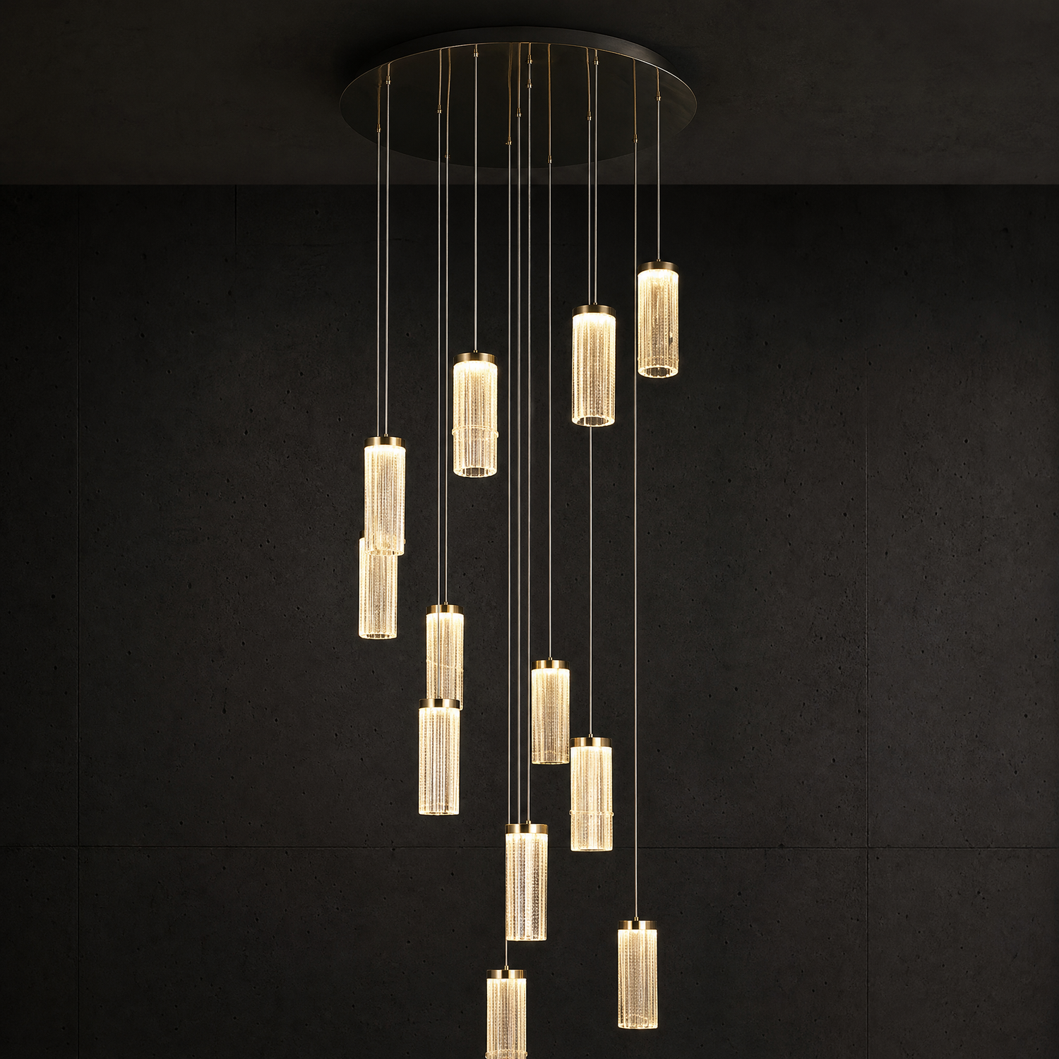 Crystalia Modern Multi-Tier Cluster Chandelier - main