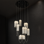 Crystalia Modern Multi-Tier Cluster Chandelier - main