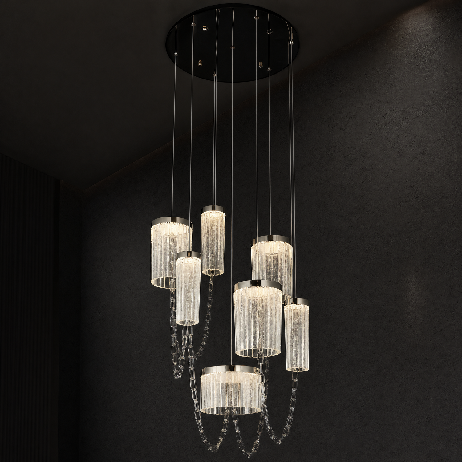 Crystalia Modern Multi-Tier Cluster Chandelier - main