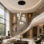 Crystalia Modern Multi-Tier Cluster Chandelier - scene