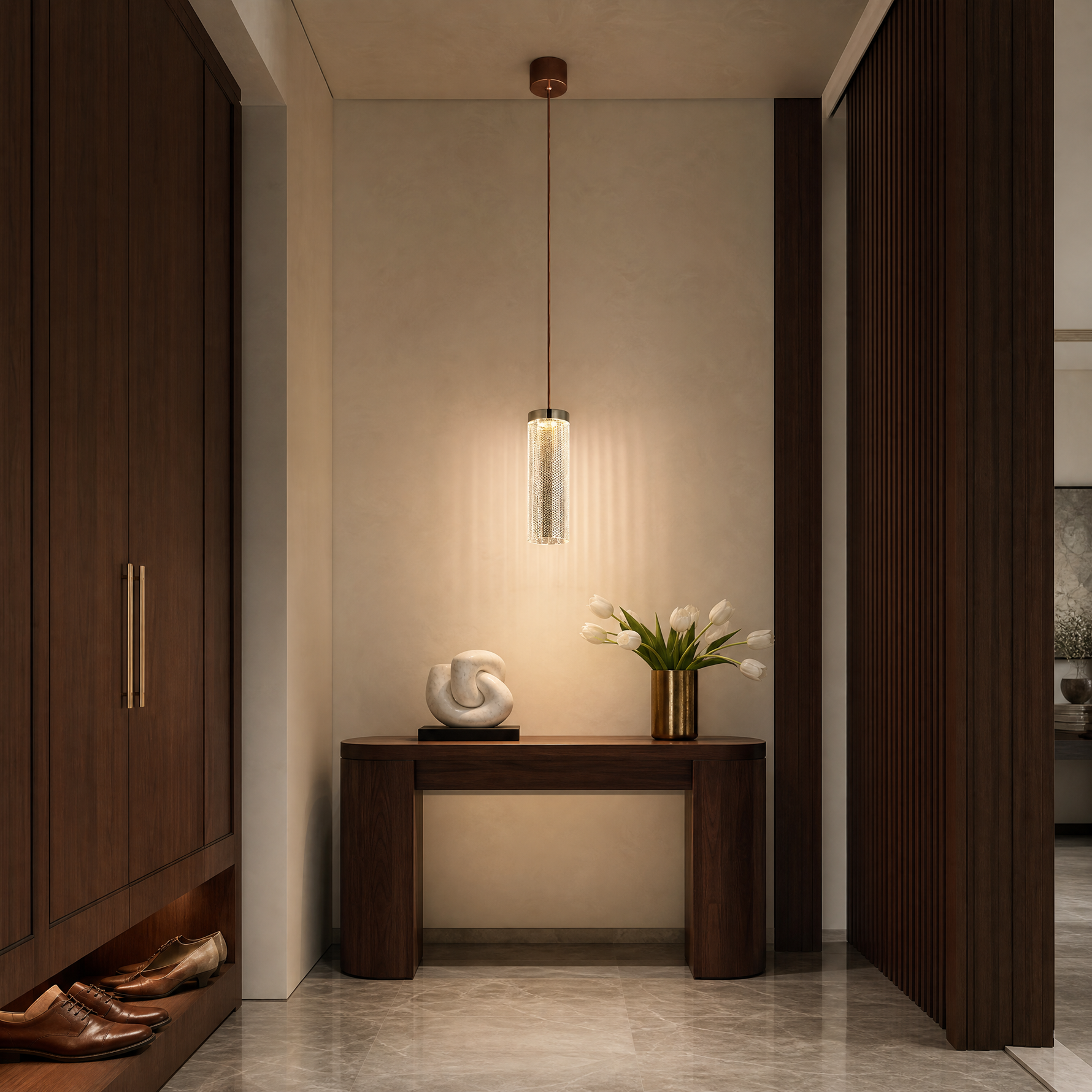 Crystalia Modern Sculptural Pendant Light