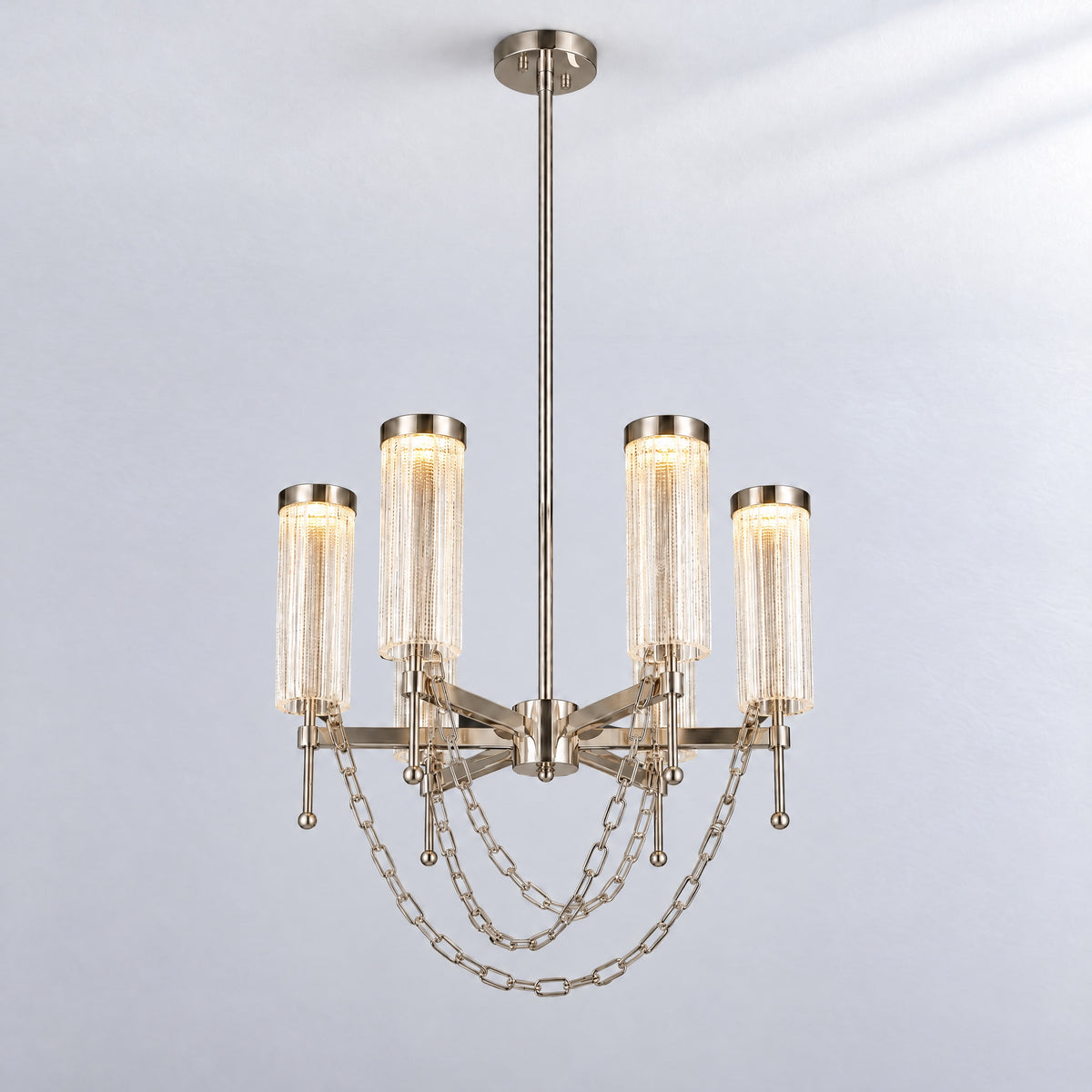 Crystalia Modern Sculptural Ring Chandelier