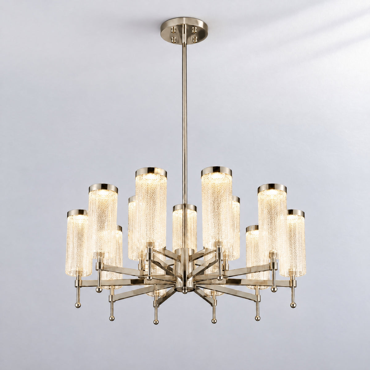 Crystalia Modern Sculptural Ring Chandelier