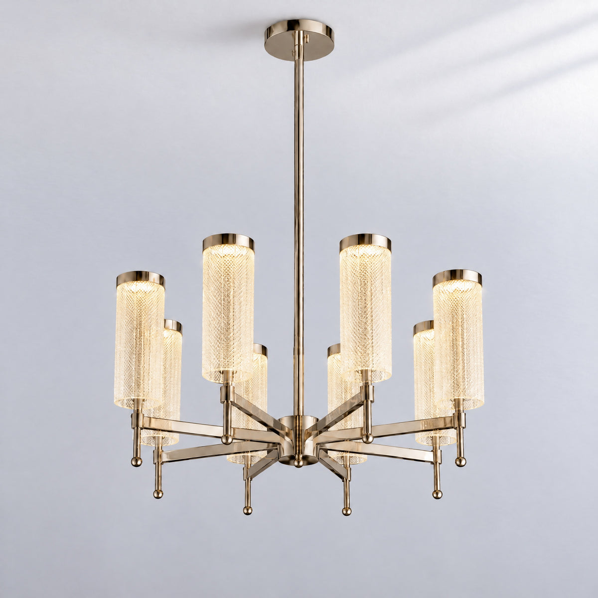 Crystalia Modern Sculptural Ring Chandelier