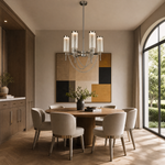 Crystalia Modern Sculptural Ring Chandelier