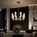 Crystalia Modern Sculptural Ring Chandelier - scene