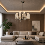 Crystalia Modern Sculptural Ring Chandelier