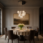 Crystalia Modern Sculptural Ring Chandelier