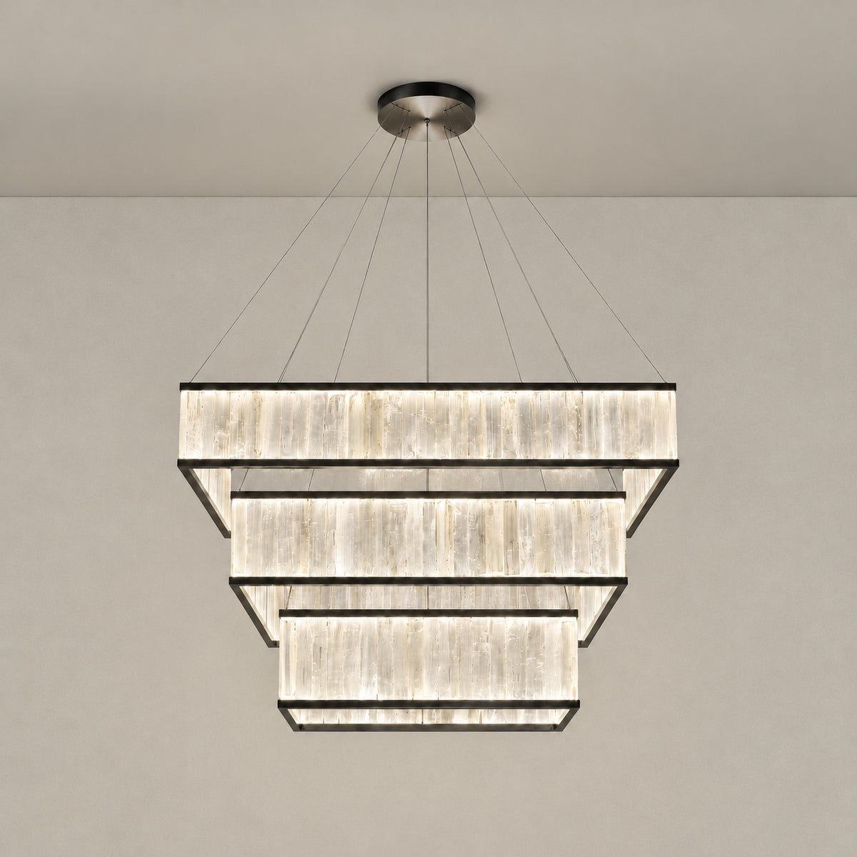 Crystara Black Moroccan Stone Chandelier