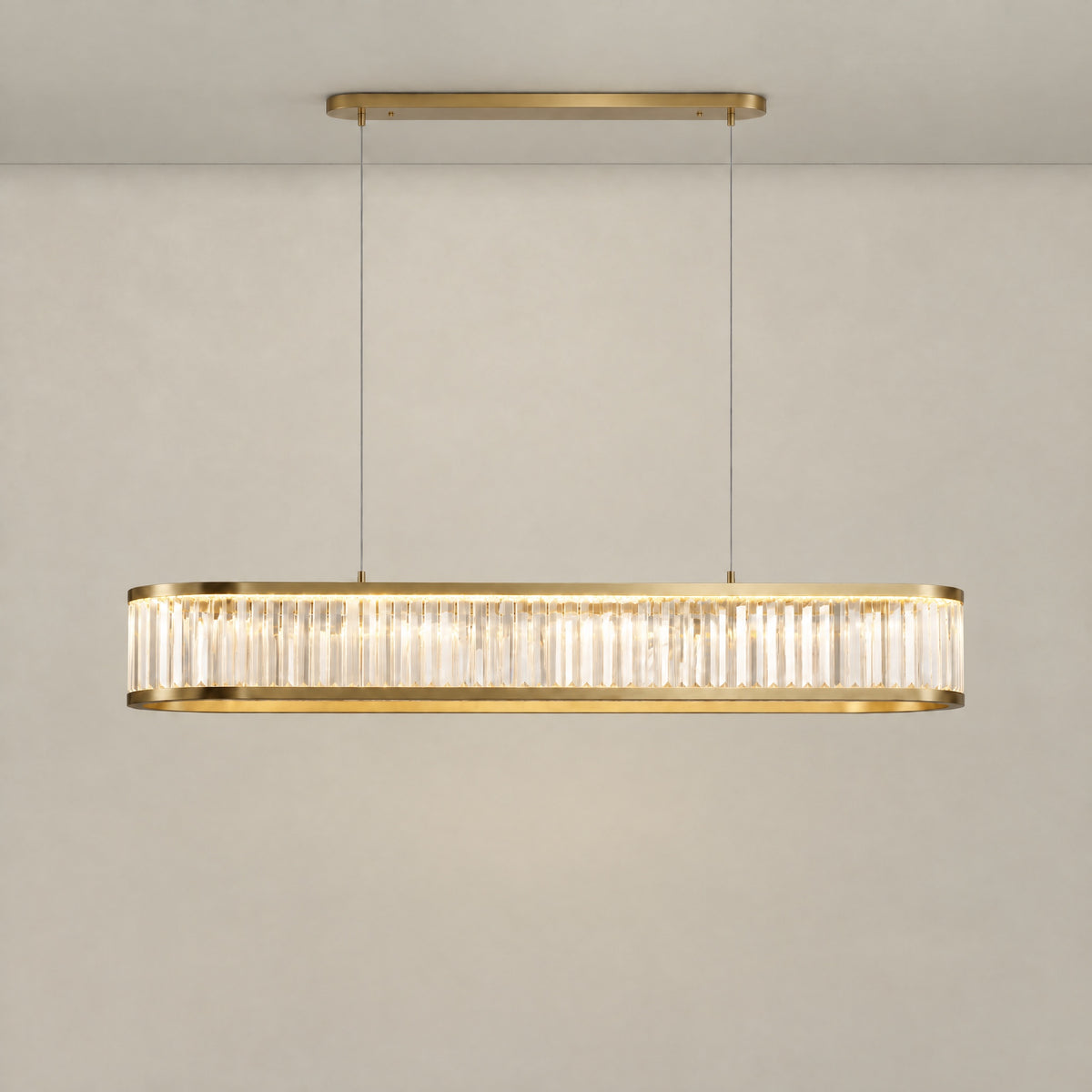 Crystara Modern Dining Room Linear Chandelier