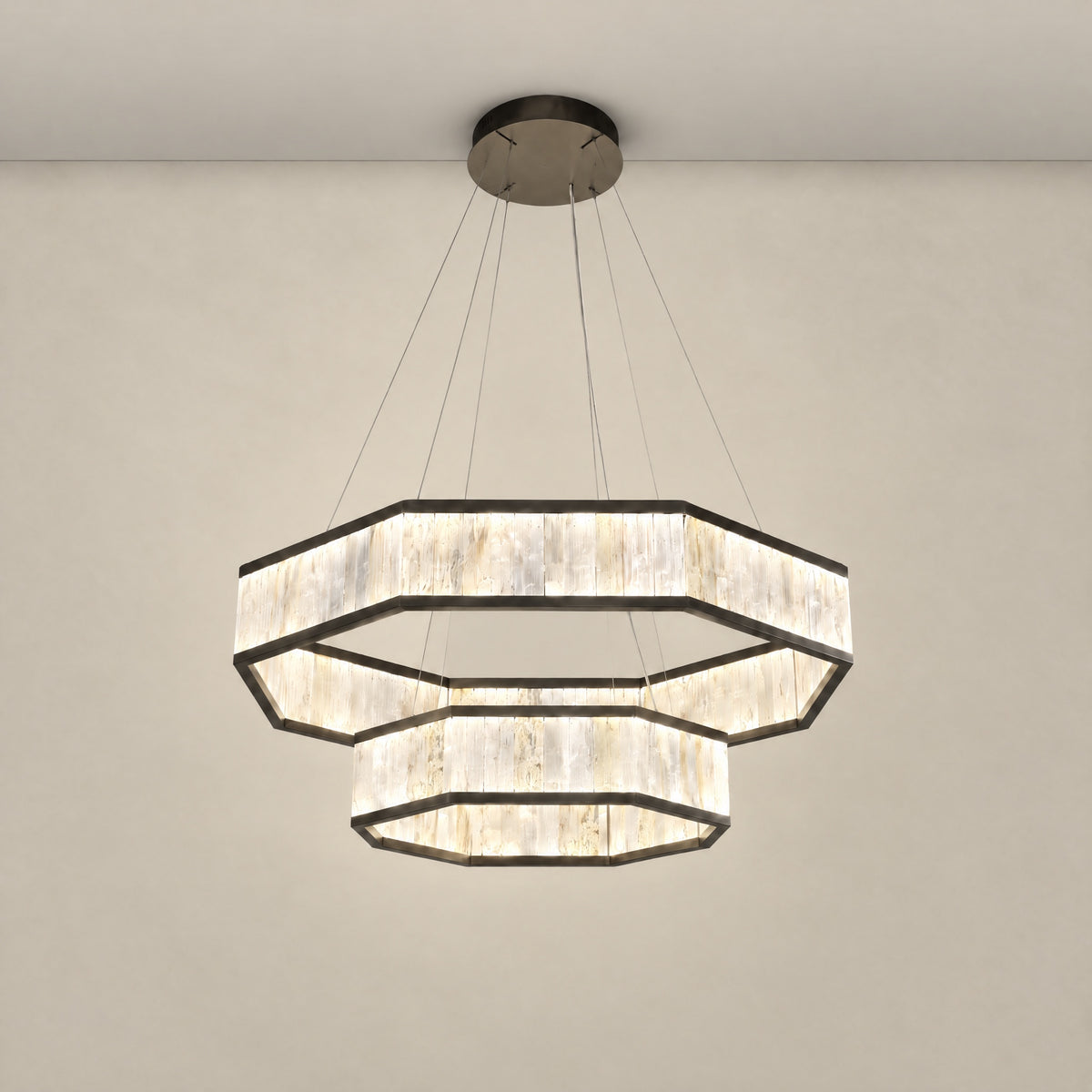 Crystara Modern Moroccan Stone Chandelier