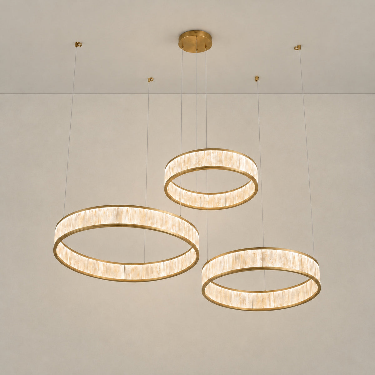 Crystara Modern Natural Moroccan Stone Chandelier