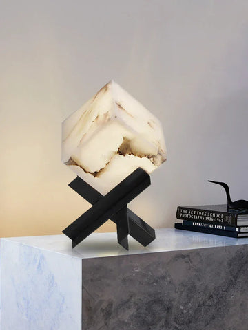 Cube Marble Table Lamp