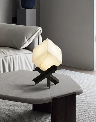 Cube Marble Table Lamp