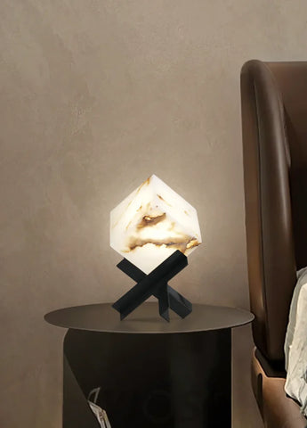 Cube Marble Table Lamp