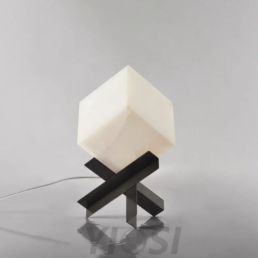 Cube Marble Table Lamp