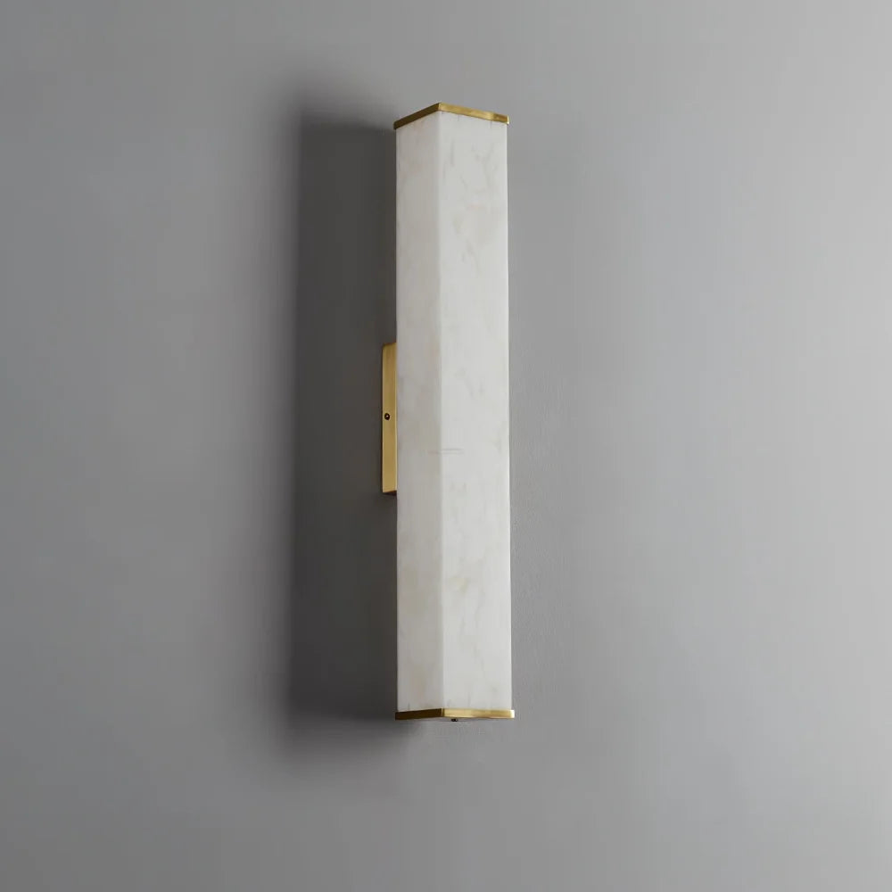 Cuboid Alabaster Wall Sconce - Alabaster, Alabaster Wall Lamp-1-Yiosilamp