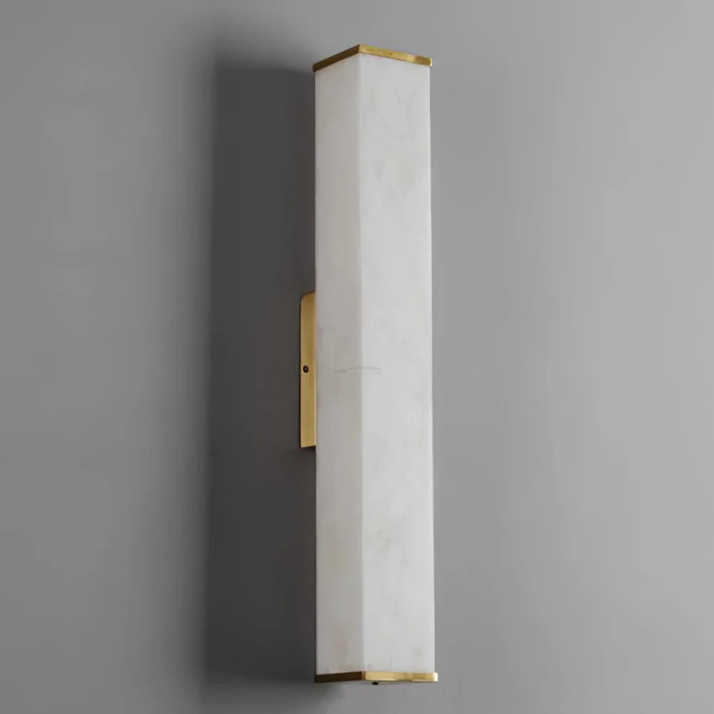 Cuboid Alabaster Wall Sconce - Alabaster, Alabaster Wall Lamp-1-Yiosilamp